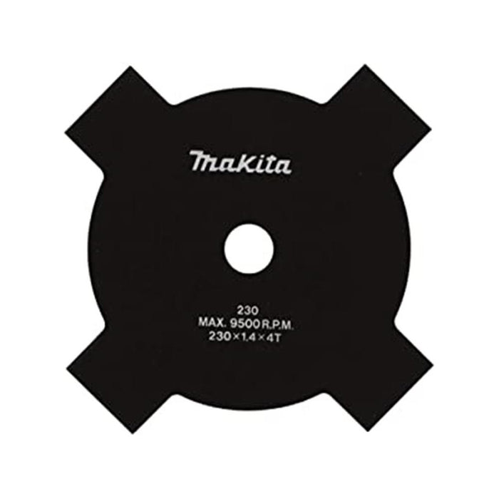 Makita BSTAR Blade 230mm 4 Tooth Brush Cutter Blade - Replacement Blade for Grass Trimmer B-14124