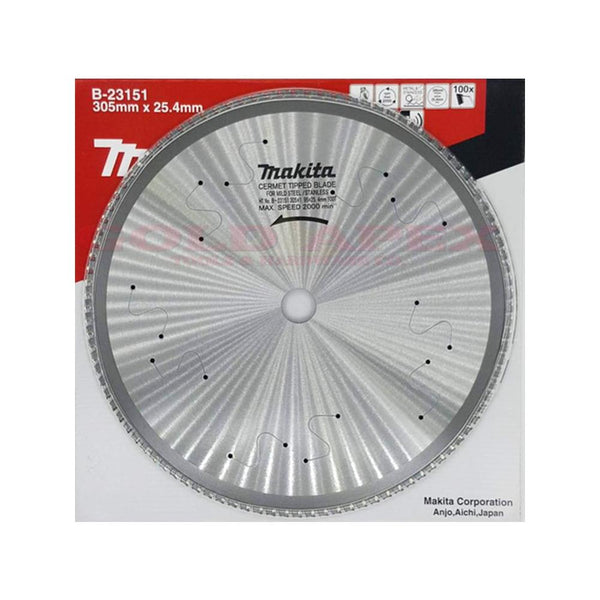 Makita B-23151 305mm Cermet Tipped Blade for Mild Steel/Stainless - High-Performance Saw Blade