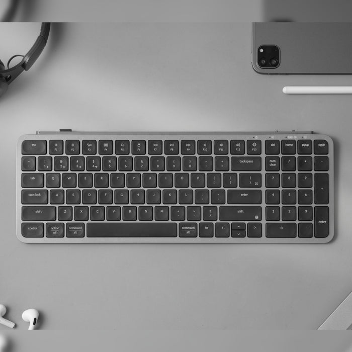 Keychron B2 Pro Ultra-Slim 96% Wireless Keyboard - Space Gray-B2P-K1