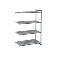 BCE Basics Corner Shelving Unit - 4 Tier Gray Metal Shelves - 460x765x1830mm - BAC0460 - Durable Storage Solution by Chavda
