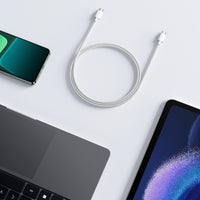 Xiaomi 3A Braided USB Type-C to USB Type-C Cable 1M - White-BHR0878GL