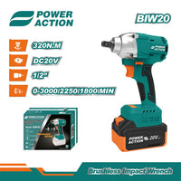 Brushless Impact Wrench BIW20 - Power Action Tools
