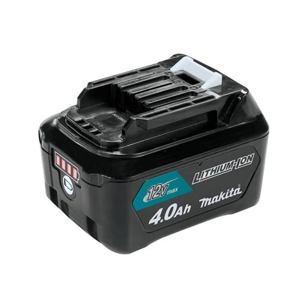 Makita : 12V max 'Slide' range, including this 4.0Ah battery with LED power indicator. These batteries are not compatible with the 'cartridge' style 12Vmax tools. (BL1041B)