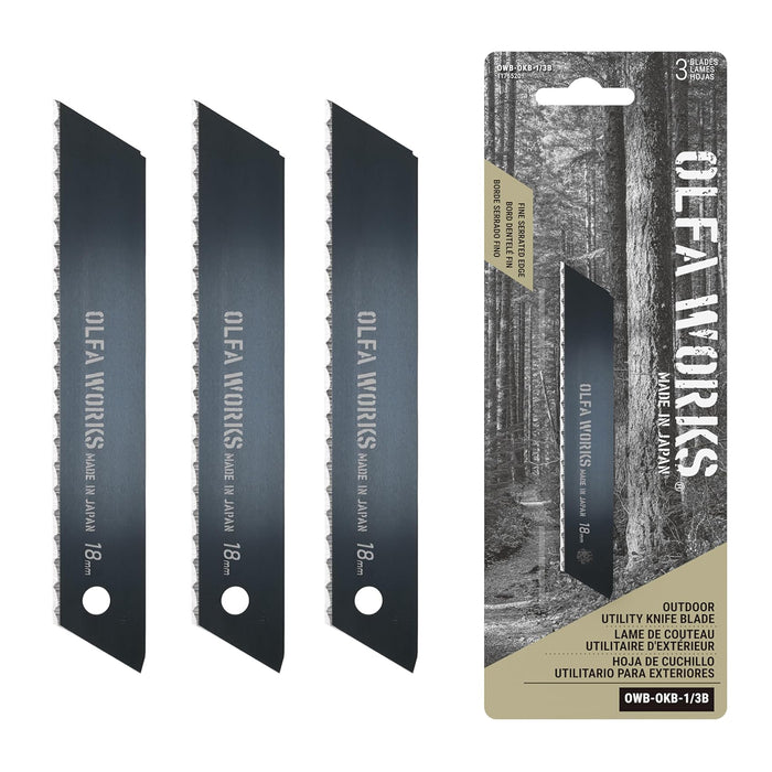 Olfa Olfa Outdoor Utility Knife Spare Blade 3 Pk Bla Owb Okb 1 3 B