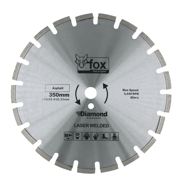 BLY1240 - DIAMOND DISC FOX SEG 350MM ASPHALT STD