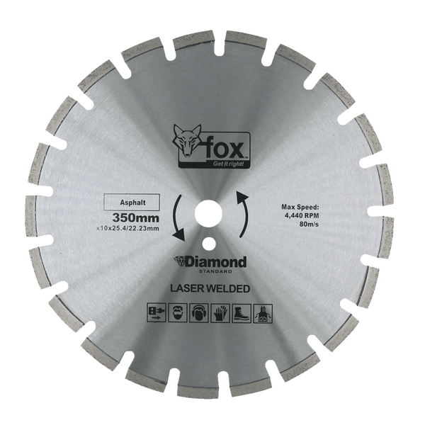 BLY1240 - DIAMOND DISC FOX SEG 350MM ASPHALT STD