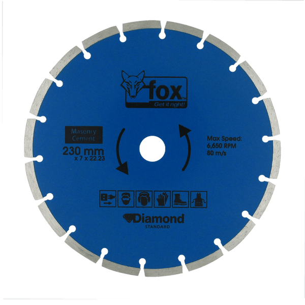 BLY1251 - DIAMOND DISC FOX SEG 230MM MASONRYSTD EA