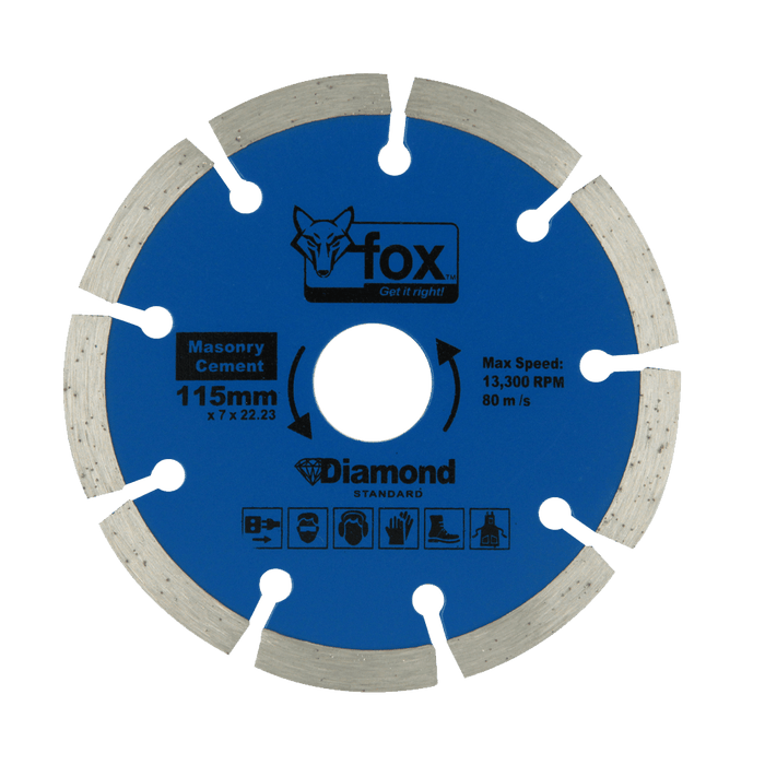 BLY1580 - DIAMOND DISC FOX SEG 115MM MASONRYSTDP10