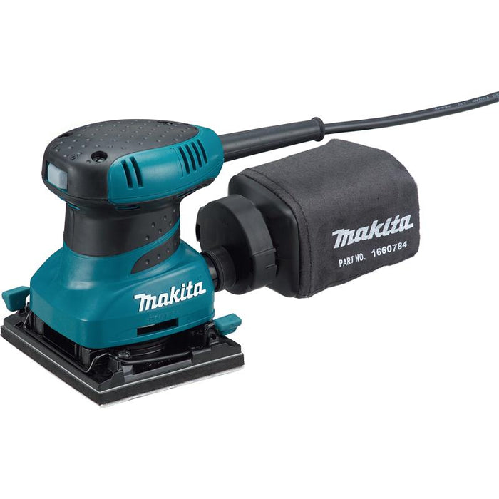 Makita BO4555 Finishing Sander: 200W, Dust Bag Included. Buy Now!