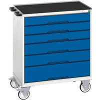 Blue Mobile Cabinet with 4 Drawers: Workshop Storage Solution | Chavda