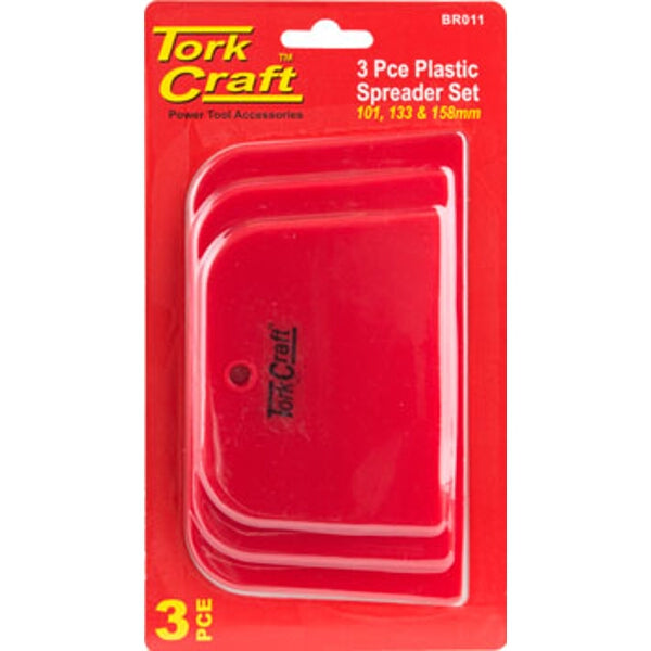 TorkCraft 3-Piece Plastic Spreader Set: 101mm, 133mm, 158mm Spreaders for DIY & Home Improvement Projects