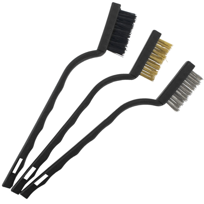 Mini Wire Brush Set: Brass, Stainless Steel, Nylon Cleaning Brushes, Tool Set