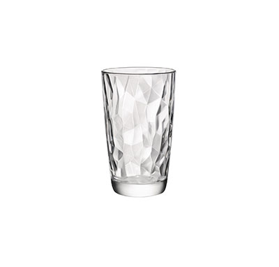 Bormioli Rocco Diamond Cooler Glass, 47cl Clear Glass Tumbler - Stylish Drinkware