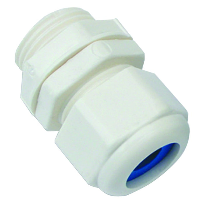 White Cable Gland BS No. 1 - Plastic Waterproof Connector | Chavda.com