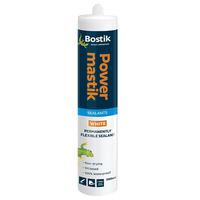 Bostik Power Mastic White Sealant - 280ml Tube: Flexible Adhesive for Windows, Doors, and Gutters