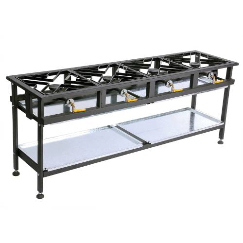 ANVIL Boiling Table Gas - Commercial - 4 Burner Straight - BTG2004