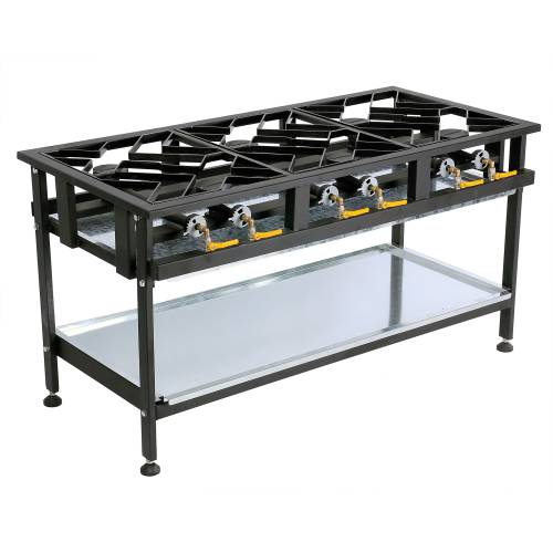 ANVIL Boiling Table Gas - Commercial - 6 Burner Staggered - BTG3006