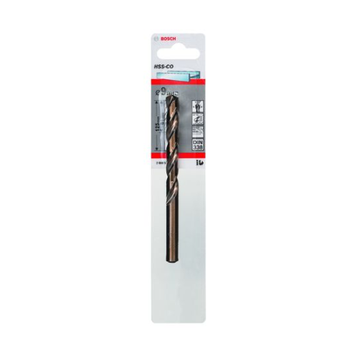 Bosch HSS-Co Metal Drill Bit 9mm DIN 338 | High Speed Steel Cobalt Drill Bit for Metal