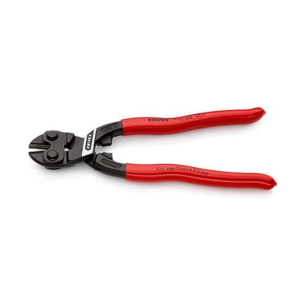 Knipex CoBolt Compact Bolt Cutter 200mm - Heavy-Duty Red Handle Wire Cutter, Hardened Steel for Precision Cutting