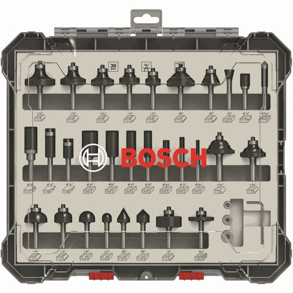 Bosch: Router bits  - Maximum Starter 1/4" mixed set - 2607017476