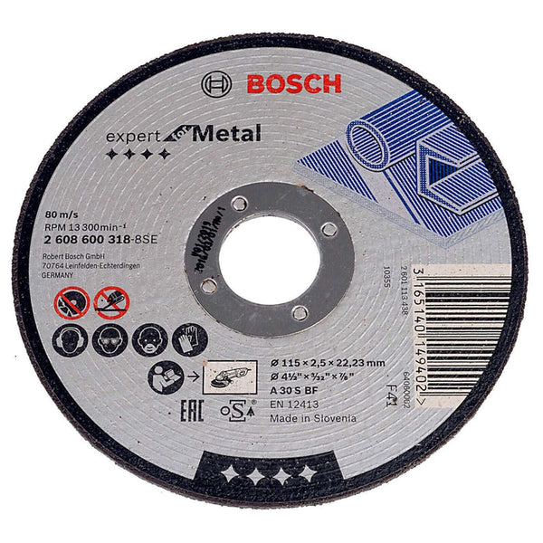 Bosch Expert Metal Cutting Disc 115mm A30S BF | Angle Grinder Metal Cut Off Wheel
