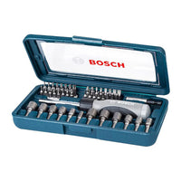 Bosch 46-Piece Screwdriver Bit Set - Comprehensive Tool Kit in Blue Case