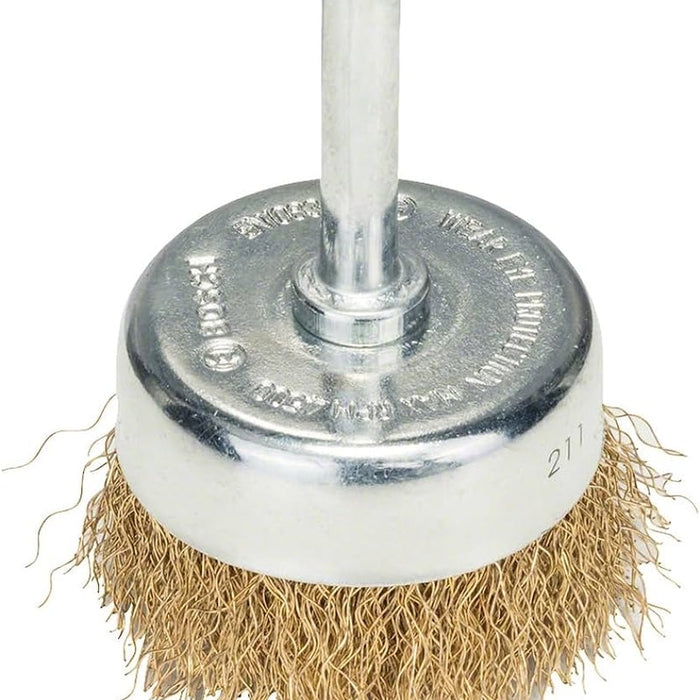 Bosch Brush - Wire Cup Brush, brass-coated 50 mm, 0,2 mm for Drills, crimped wire -  2608622008