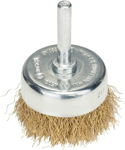 Bosch Brush - Wire Cup Brush, brass-coated 50 mm, 0,2 mm for Drills, crimped wire -  2608622008