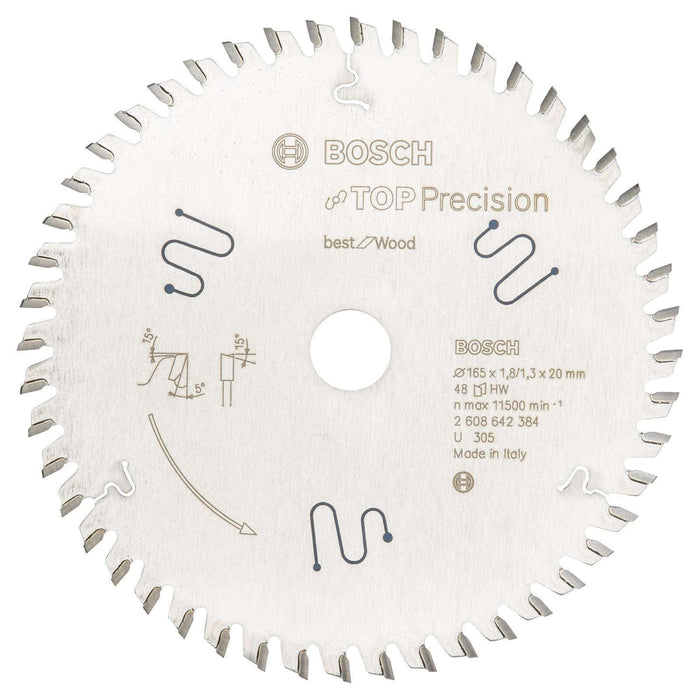 Bosch: saw blades  - Best for Wood 165 x 20 x 1,8 mm, 48 -  SKU: 2608642384