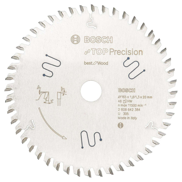 Bosch: saw blades  - Best for Wood 165 x 20 x 1,8 mm, 48 -  SKU: 2608642384
