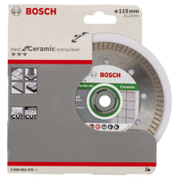 Bosch: Diamond discs  - Best for Ceramic Extra Clean Turbo 115 x 22,23 x 1,4 x 7 continuous rim -  SKU: 2608602478