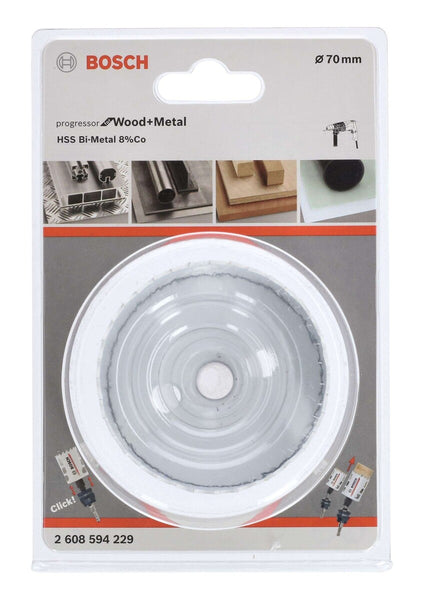 Bosch 70mm Bi-Metal Hole Saw: Wood & Metal Cutting - Progressor Series | 2608594229
