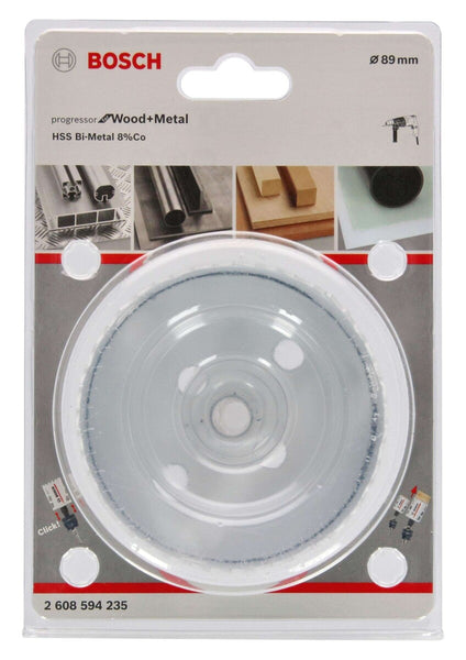 Bosch 89mm Bi-Metal Hole Saw - Wood & Metal Cutting | Progressor Series | Durable Cutter | 2608594235