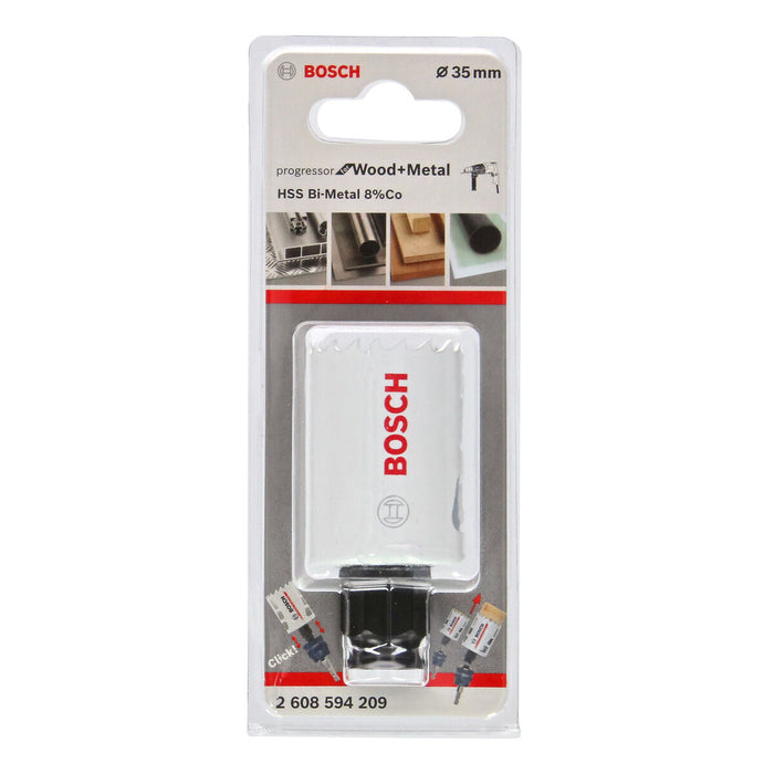 Bosch Progressor 35mm Bi-Metal Hole Saw - Wood & Metal Cutting - 2608594209