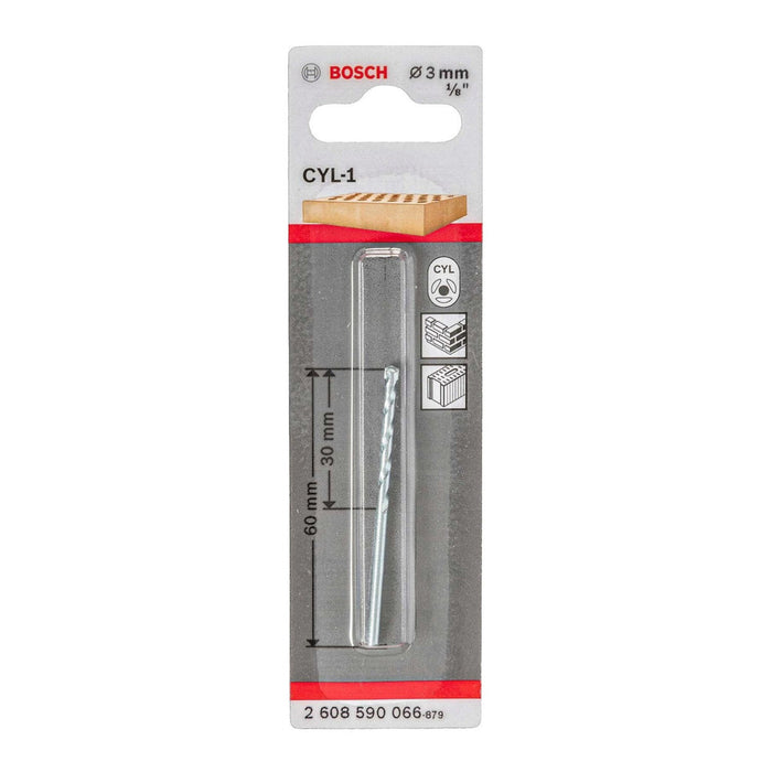 Bosch CYL-1 3mm Masonry Drill Bit: Close-Up! Brick & Concrete Drilling - Size Details Included