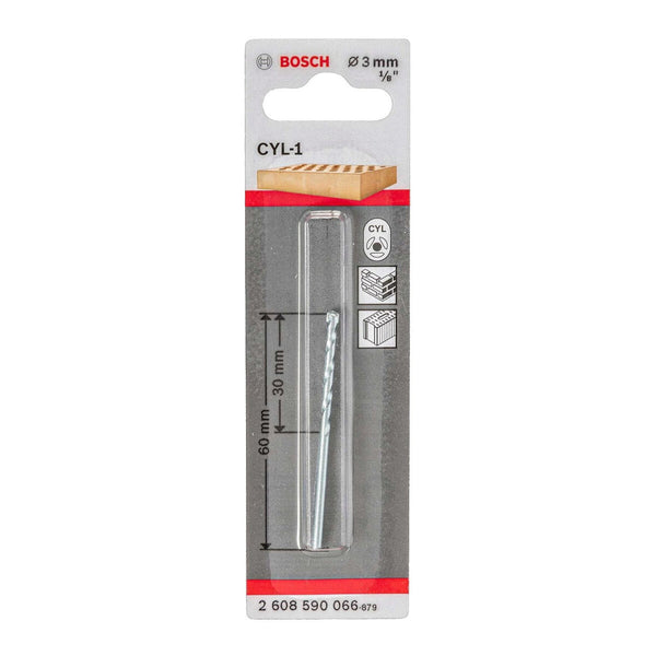 Bosch CYL-1 Masonry Drill Bit - 3mm Stone Brick Concrete - CYL1 Drill Bit