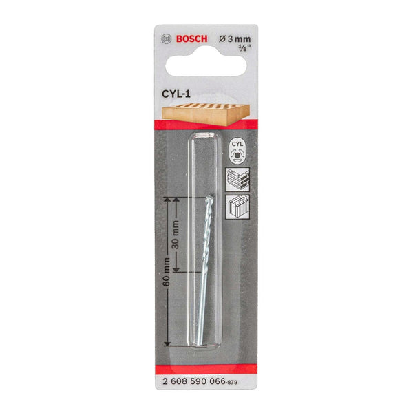 Bosch CYL-1 Masonry Drill Bit 3mm - Concrete & Brick Drilling Tool