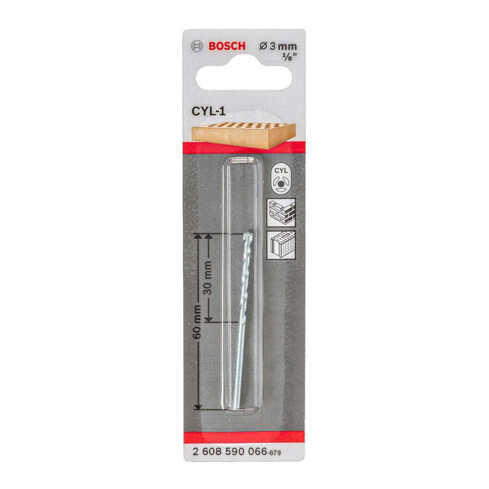 Bosch CYL-1 3mm Masonry Drill Bit - Concrete & Brick Drilling - CYL Shank - Power Tool Accessory