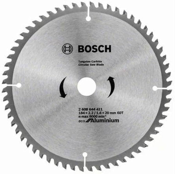 Bosch: saw blades  - ECO line for Aluminum 184 x 20 x 2,2/1,4 mm, 60 -  SKU: 2608644411