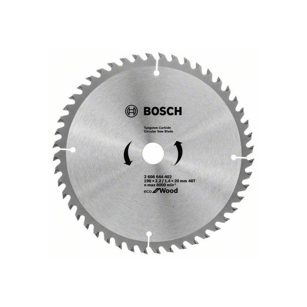 Bosch: saw blades  - ECO line for Wood 190 x 20 x 2,2/1,4 mm, 48 -  SKU: 2608644402
