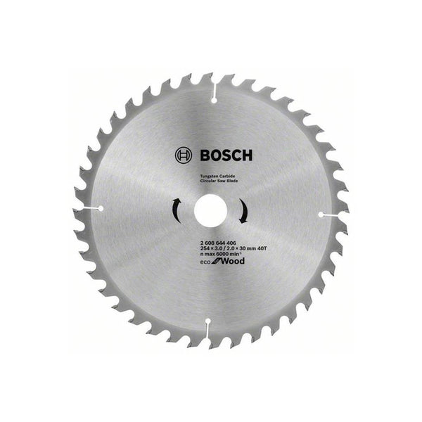 Bosch: saw blades  - ECO line for Wood 254 x 30 x 3,0/2,0 mm, 40 -  SKU: 2608644406