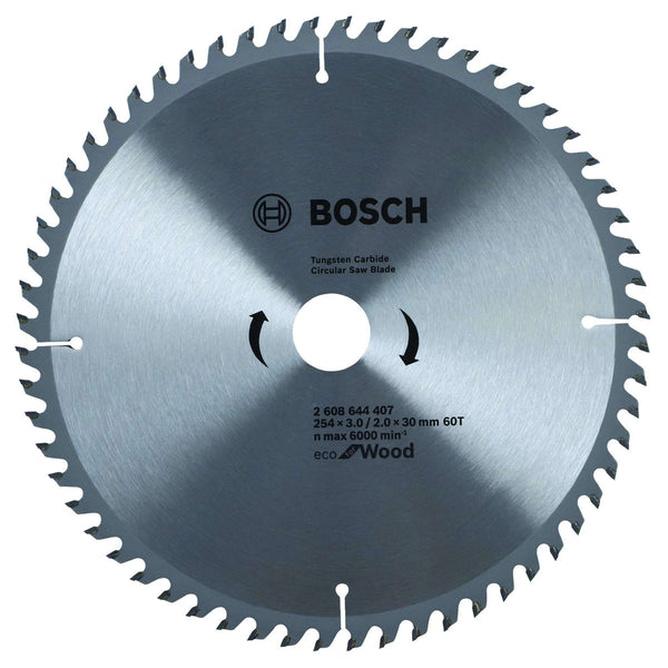 Bosch: saw blades  - ECO line for Wood 254 x 30 x 3,0/2,0 mm, 60 -  SKU: 2608644407