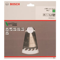 Bosch Optiline Wood Saw Blade 184mm 36 Teeth | Circular Saw Blade for Wood Cutting