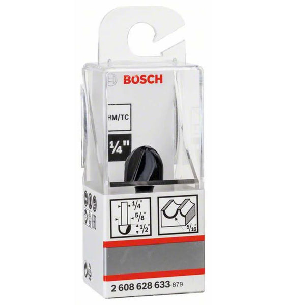Bosch 1/4" Core Box Router Bit: Woodworking Tool for Grooves & Edges - Carbide Tipped