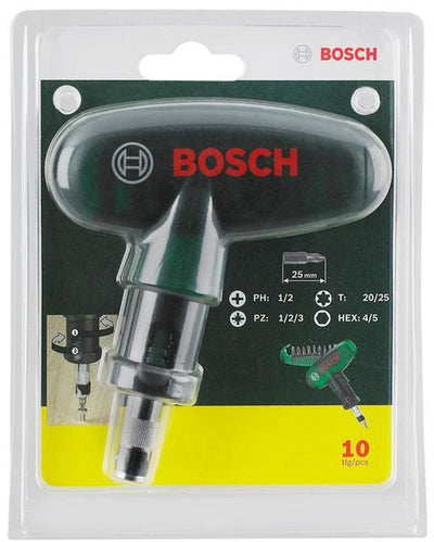 Bosch Pocket screwdriver bit set, 9 bits, 1 holder 10pc -  2607019510