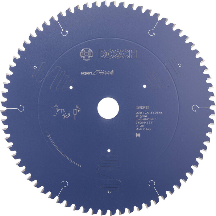Bosch Expert for Wood Circular Saw Blade - 305mm, 72 Teeth - Precision Wood Cutting Tool