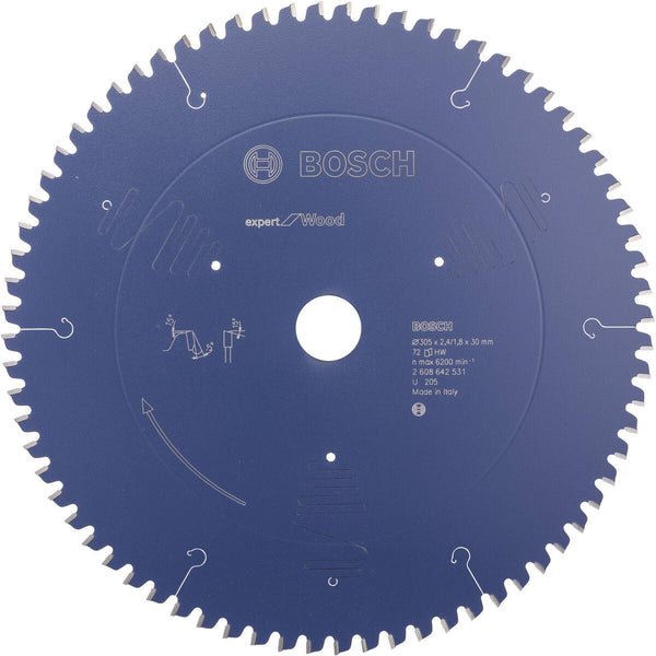 Bosch Expert for Wood Circular Saw Blade - 305mm, 72 Teeth - Precision Wood Cutting Tool