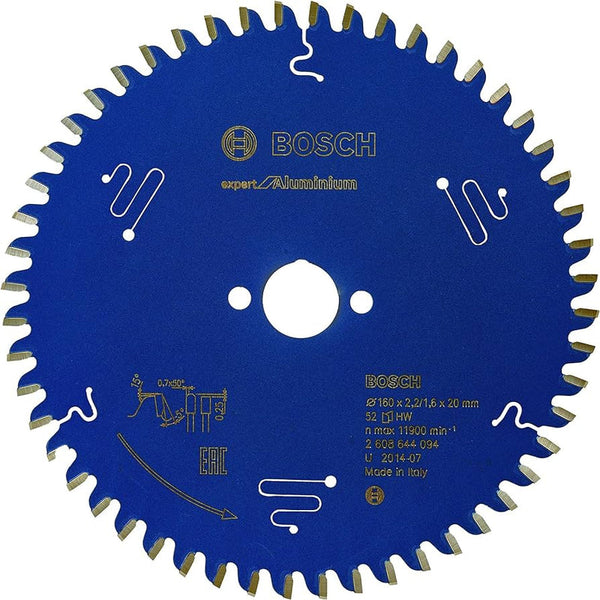 Bosch: saw blades  - Expert for Aluminium 160 x 20 x 2,2 mm, 52 -  SKU: 2608644094