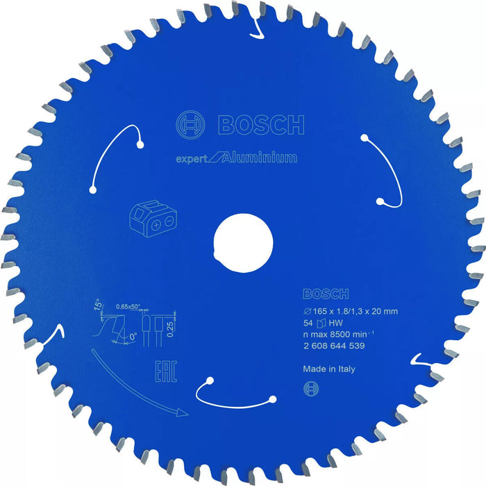 Bosch: saw blades  - Expert for Aluminium CSB for GKS 18V   165x20x54 -  SKU: 2608644539
