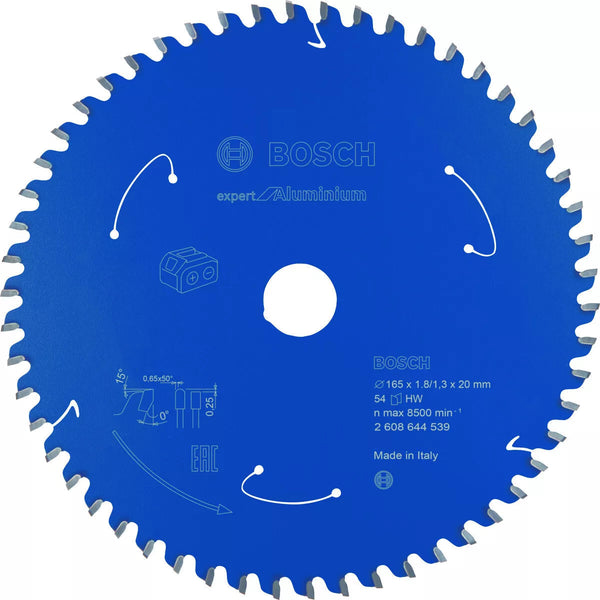 Bosch: saw blades  - Expert for Aluminium CSB for GKS 18V   165x20x54 -  SKU: 2608644539